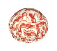 Funny Bacon Novelty Cuffia Da Bagno Per Donna Riutilizzabile Cuffia Doccia Per Capelli Impermeabile Shower Caps Per Spa Salone Casa