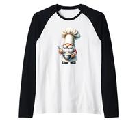 Funny Baker GNOME Dad with Large Baker Hat for Baking Mom Maglia con Maniche Raglan