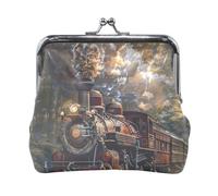 Funny Banana Carino Bacio Blocco Cambiare Borsetta, Portafoglio Portamonete, 11,4 cm L X 4,5 "H, Treno a vapore, Taglia unica, Treno a vapore