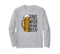 Funny Bar Alcohol Drinking Party Beer Brew Craft Cerveza Maglia a Manica