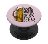 Funny Bar Alcohol Drinking Party Beer Brew Craft Cerveza PopSockets PopGrip Adesivo
