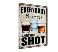 Funny Bar Humor Shot-Themed Targhe In Latta Facile Da Installare Targa In Latta Resistente Uv Targa In Metallo Per Cucina Bar Pub 20X30Cm