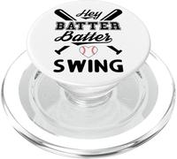 Funny Baseball Batter Batter Swing Hey Game Day Baseball Mom PopSockets PopGrip per MagSafe