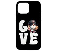 Funny Baseball Hot Dog Gnome Grandpa Love Baseball Graphic Custodia per iPhone 16 Pro Max