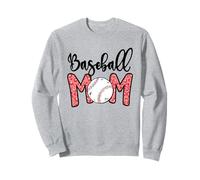 Funny Baseball Mom Leopard Print 4 Softball Mom Mother's Day Felpa