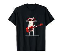 Funny Bass Cat Design - Cool Musicista Cat con Basso R Maglietta