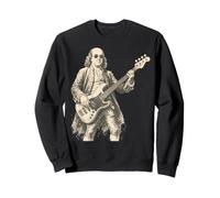 Funny Bass Face Ben Franklin School History Musician Theme Felpa