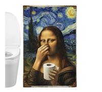 Funny Bathroom Decor - Amusing Humorous Bathrooms Metal | Pinching Nose Restroom Decorations | Amusing Metal Art Wall Decor For Home Apartment Hotel Gym Bathroom Restroom Washroom