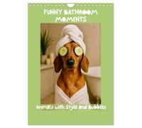 Funny Bathroom Moments - Animals with Style and Bubbles (Wall Calendar 2027 DIN