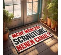 Funny Bathroom Rugs Who Scratches Their Head? - Zerbino con scritta inglese "Welcome-Ish" per porta d'ingresso (65 x 90 cm)