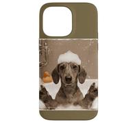Funny Bathtub Dog Dachshund Selfie Custodia per iPhone 14 Pro Max