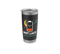 Funny Battery Low quote Not Lazy Energy Saving Mode Bicchiere termico in acciaio inox doppia parete