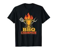 Funny BBQ Champion Trophy, Backyard Cookout Winner Humor Maglietta