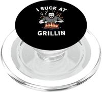 Funny BBQ Fail Burn The Food 4 luglio Grillin Grillin Grilling Men PopSockets PopGrip per MagSafe