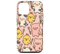 Funny BBQ Farm Animals Kawaii Barnyard Crew Pattern Custodia per iPhone 12/12 Pro