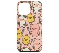 Funny BBQ Farm Animals Kawaii Barnyard Crew Pattern Custodia per iPhone 13 Pro Max