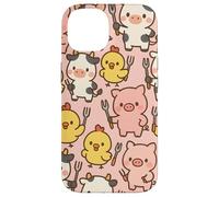 Funny BBQ Farm Animals Kawaii Barnyard Crew Pattern Custodia per iPhone 14