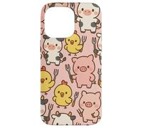 Funny BBQ Farm Animals Kawaii Barnyard Crew Pattern Custodia per iPhone 14 Pro Max