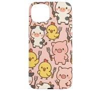 Funny BBQ Farm Animals Kawaii Barnyard Crew Pattern Custodia per iPhone 15 Plus