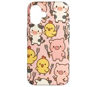 Funny BBQ Farm Animals Kawaii Barnyard Crew Pattern Custodia per iPhone 16