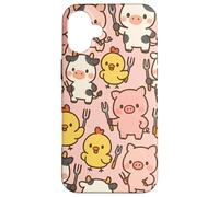 Funny BBQ Farm Animals Kawaii Barnyard Crew Pattern Custodia per iPhone 16 Plus