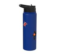 Funny BBQ Grilling Steak Jumping On Grill Stainless Steel Insulated Water Bottle