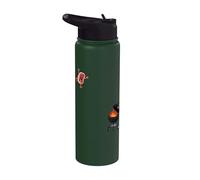 Funny BBQ Grilling Steak Jumping On Grill Stainless Steel Insulated Water Bottle