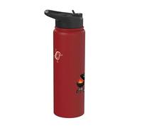 Funny BBQ Grilling Steak Jumping On Grill Stainless Steel Insulated Water Bottle