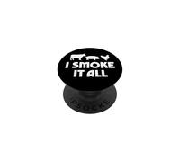 Funny BBQ Pitmaster I Smoke It All Grilling Smoked Carne Art PopSockets PopGrip Adesivo