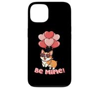 Funny Be Mine Valentines Day Heart Balloons Corgi Dog Lover Custodia per iPhone 13
