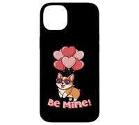 Funny Be Mine Valentines Day Heart Balloons Corgi Dog Lover Custodia per iPhone 14 Plus