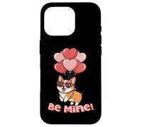 Funny Be Mine Valentines Day Heart Balloons Corgi Dog Lover Custodia per iPhone 16 Pro