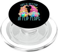 Funny Beach Gnomes For Women Life Is Better In Flip Flops PopSockets PopGrip per MagSafe
