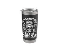 Funny Beach Mom Club Skeleton Salty and Unbothered Bicchiere termico in acciaio inox doppia parete