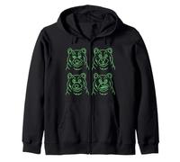 Funny Bear Face - Grafica a Quattro orsi Felpa con Cappuccio