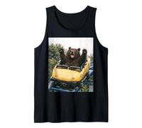 Funny Bear Roller Coaster Meme Silly Graphic Canotta