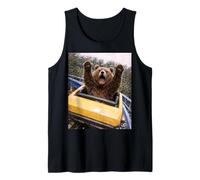 Funny Bear Roller Coaster Meme Silly Graphic Canotta