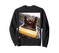 Funny Bear Roller Coaster Meme Silly Graphic Felpa