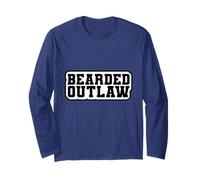 Funny Beard Lover Gift Idea for Men Who Live the Outlaw Life Maglia a Manica