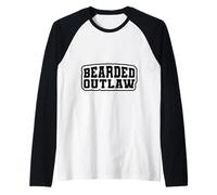 Funny Beard Lover Gift Idea for Men Who Live the Outlaw Life Maglia con Maniche Raglan