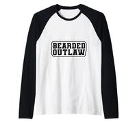 Funny Beard Lover Gift Idea for Men Who Live the Outlaw Life Maglia con Maniche Raglan