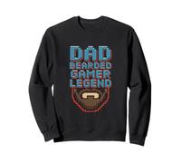 Funny Bearded Gamer Dad Gaming Dad Beard Legend Father's Day Felpa