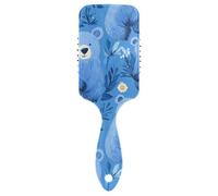 Funny Bears Pettine liscio blu per la crescita dei capelli Spazzola da massaggio progettata per la perdita dei capelli con manico ergonomico cepillo para cabello rizado