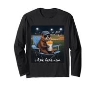 Funny Beaver Baseball Vivo Qui Adesso Maglia a Manica