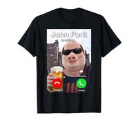 Funny Beer Day John Pork is Calling Meme Maglietta