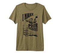 Funny Beer Lover I Make pour Decisions Hands - Bottiglia da Pinta Maglietta Premium