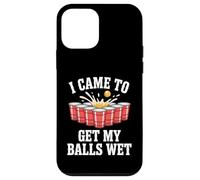Funny Beer Pong I Came To Get My Balls Wet Funny Beer Humor Custodia per iPhone 12 mini