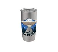 Funny Believe in UFO Alien Space Mystery Beam Design Bicchiere termico in acciaio inox doppia parete