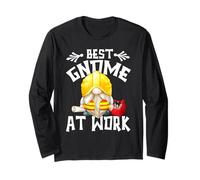 Funny Best Construction Worker GNOME Dad Who Loves Building Maglia a Manica