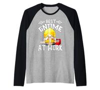 Funny Best Construction Worker GNOME Dad Who Loves Building Maglia con Maniche Raglan